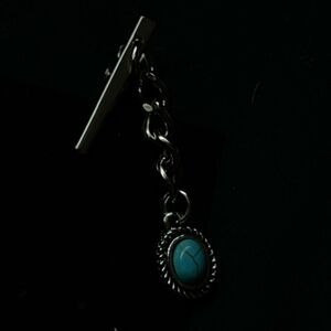 Turquoise stone  roach clip